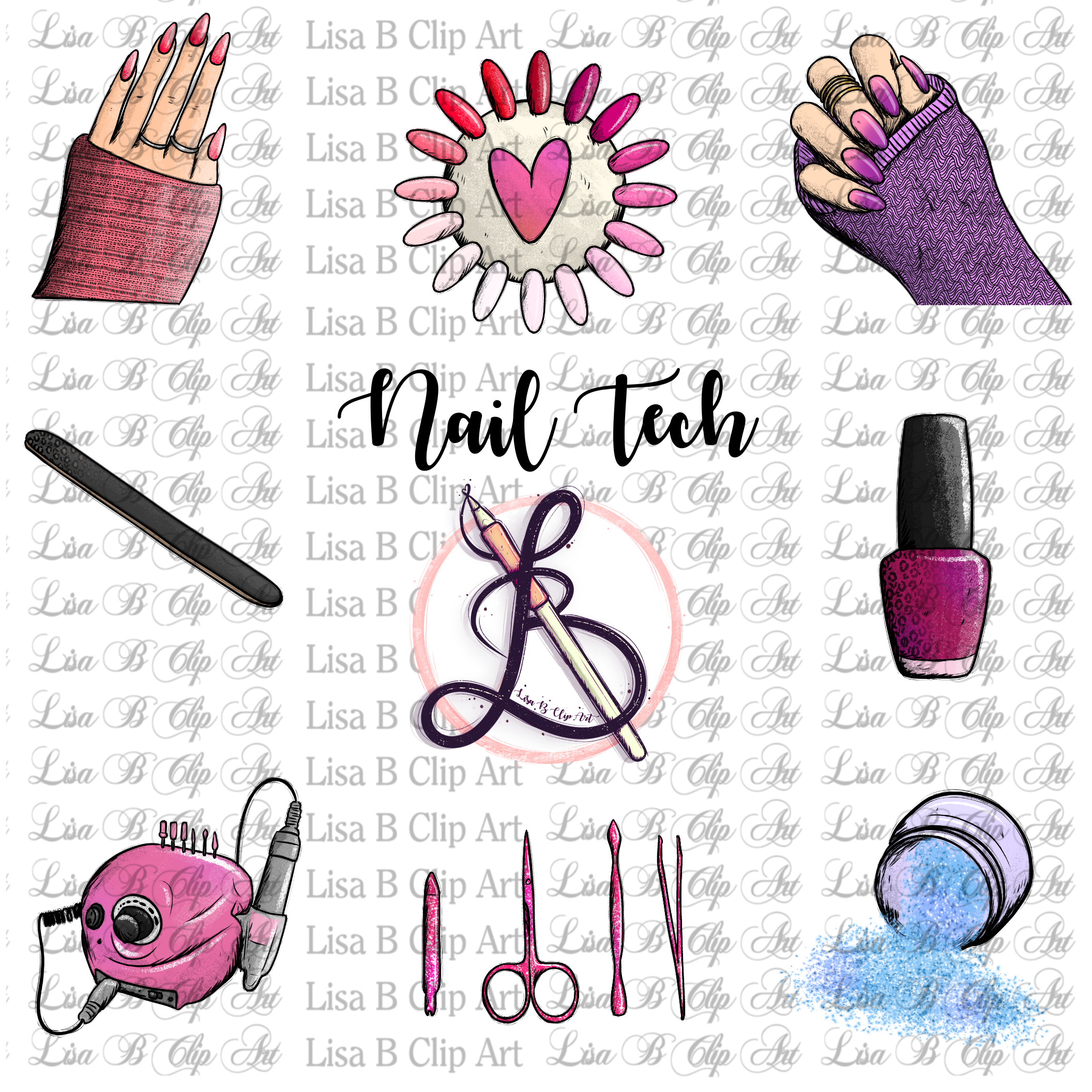 nail artist clipart
