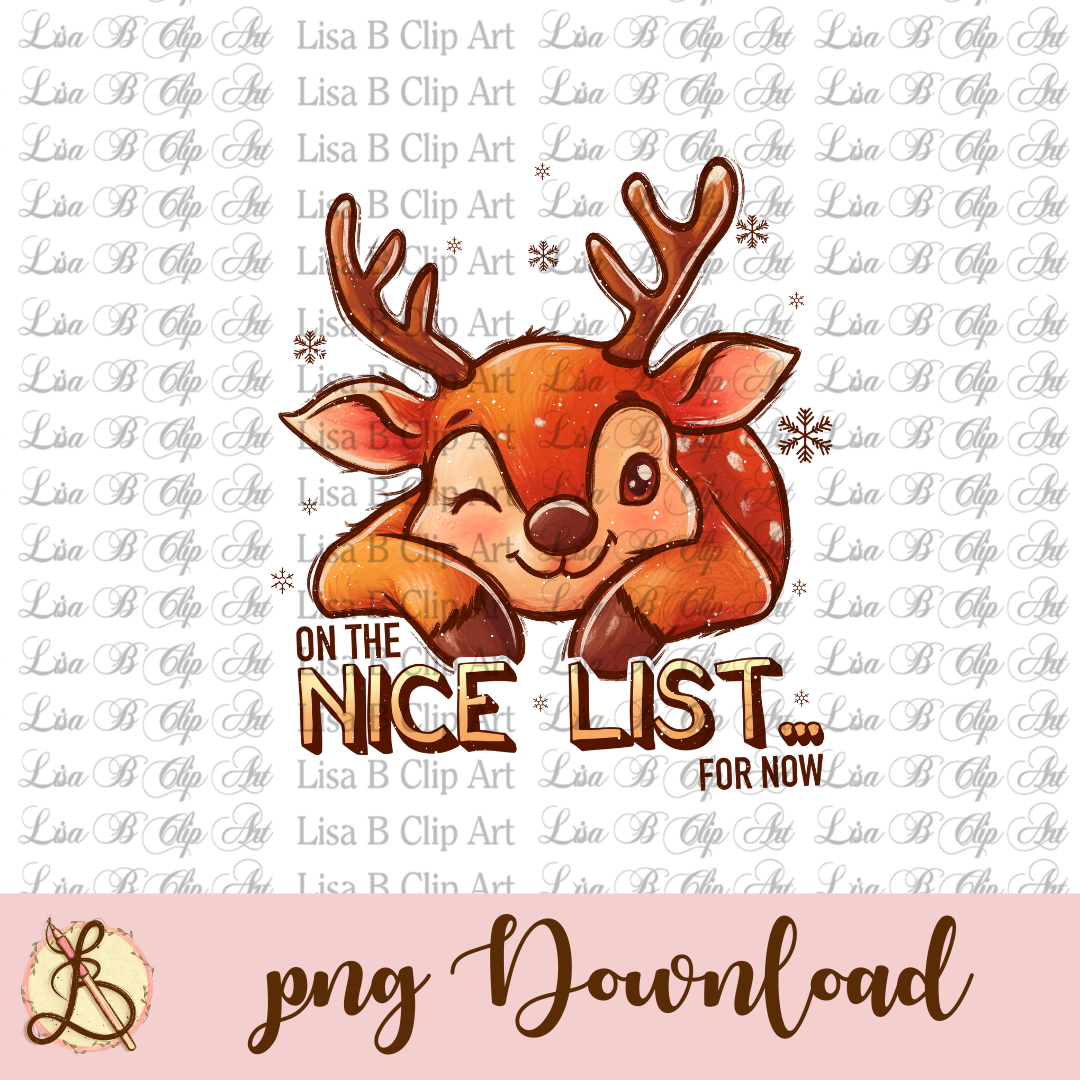 Nice List for Now | Sublimation Design | Digital Art