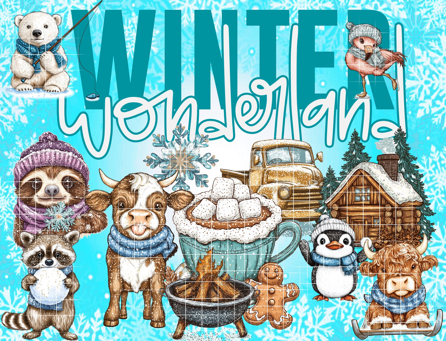 Winter Wonderland Animal Clipart Collab